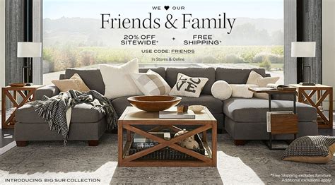 pottery barn friends and family 2023